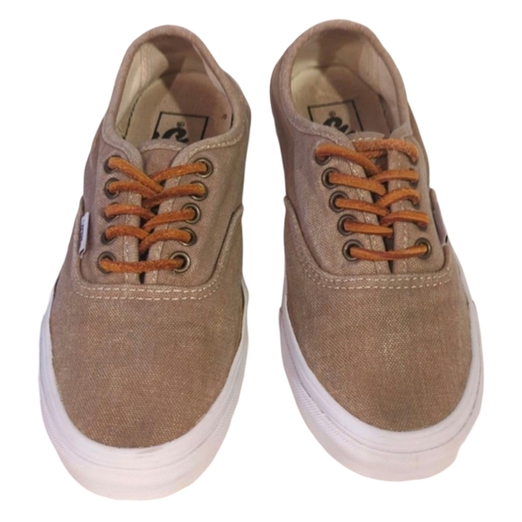 Vans Shoes - Vans Off the Wall Beige Sand Tweed Skate Shoe Size 6